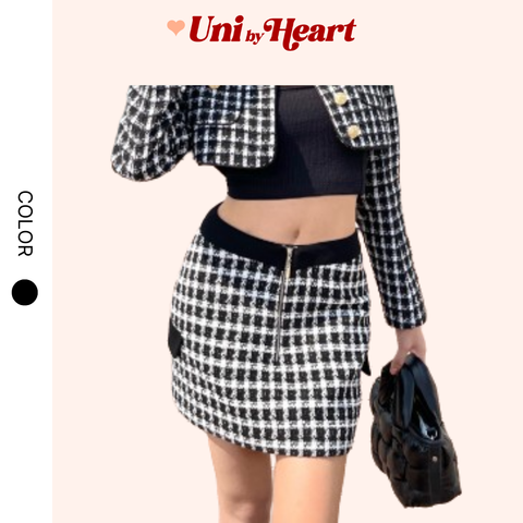 Chân váy dạ Kane Skirt CVD01 dáng chữ A, có túi giả, phong cách hiện đại, trẻ trung - Uni By Heart