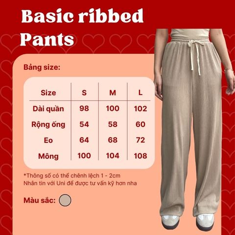 Quần tăm thái Basic Ripped Pants QD024 ống rộng, dáng suông - Uni By Heart