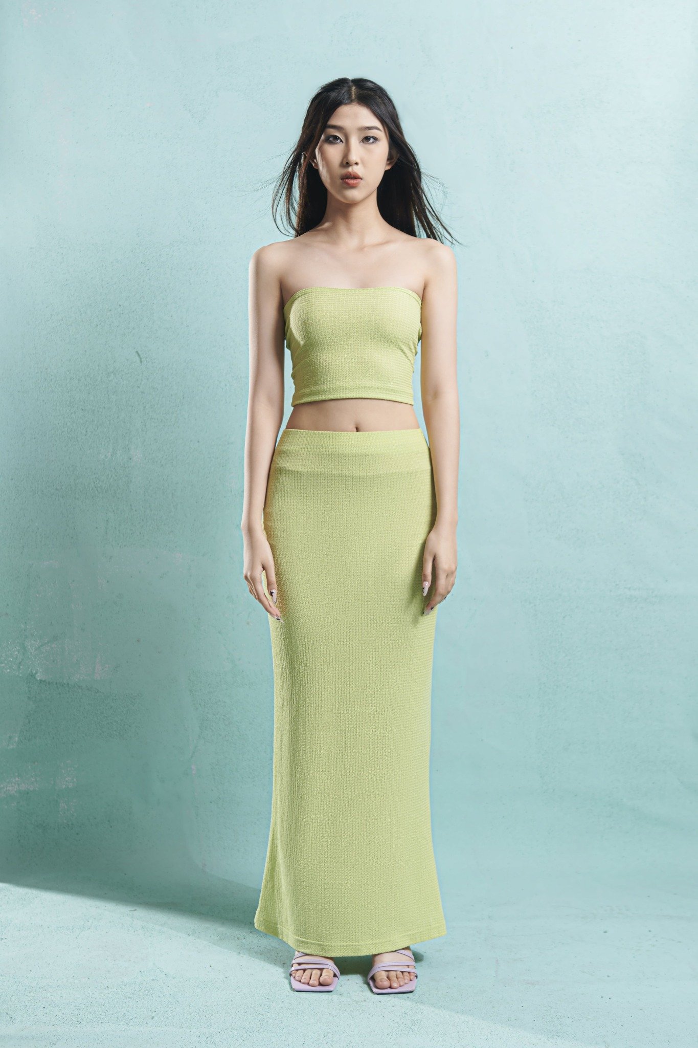 Váy thun gân dáng dài ôm sát nách Zara Auth New Tag có sẵn 7901423