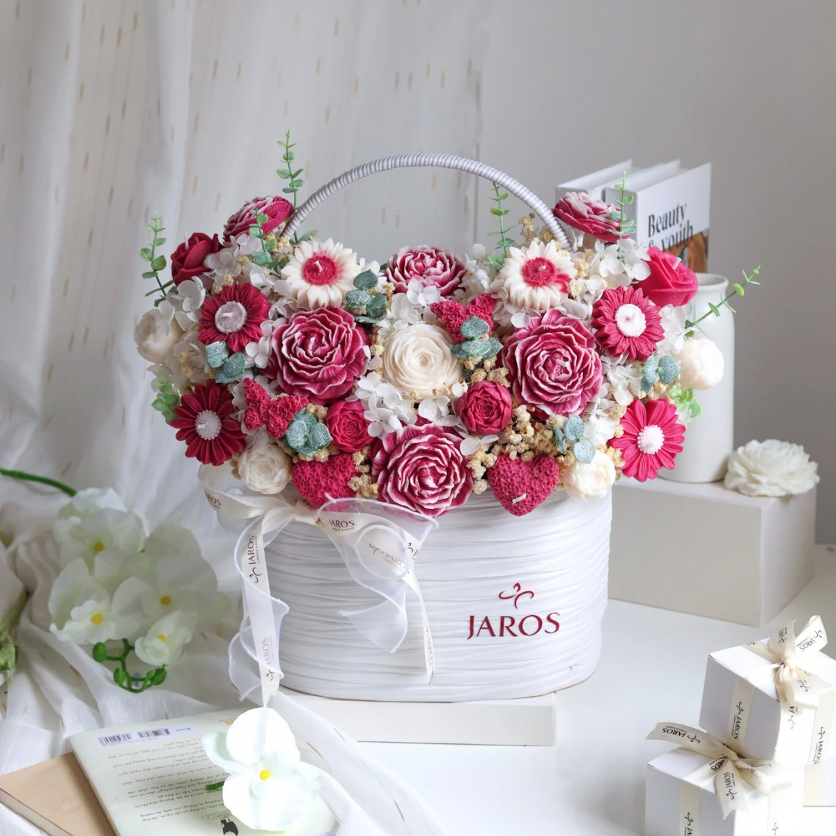  Lẵng hoa nến Good Luck Basket (Premium) - Velvet 