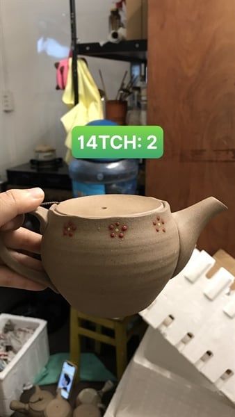 Ấm trà 275-14 (quai siêu - có hoa)