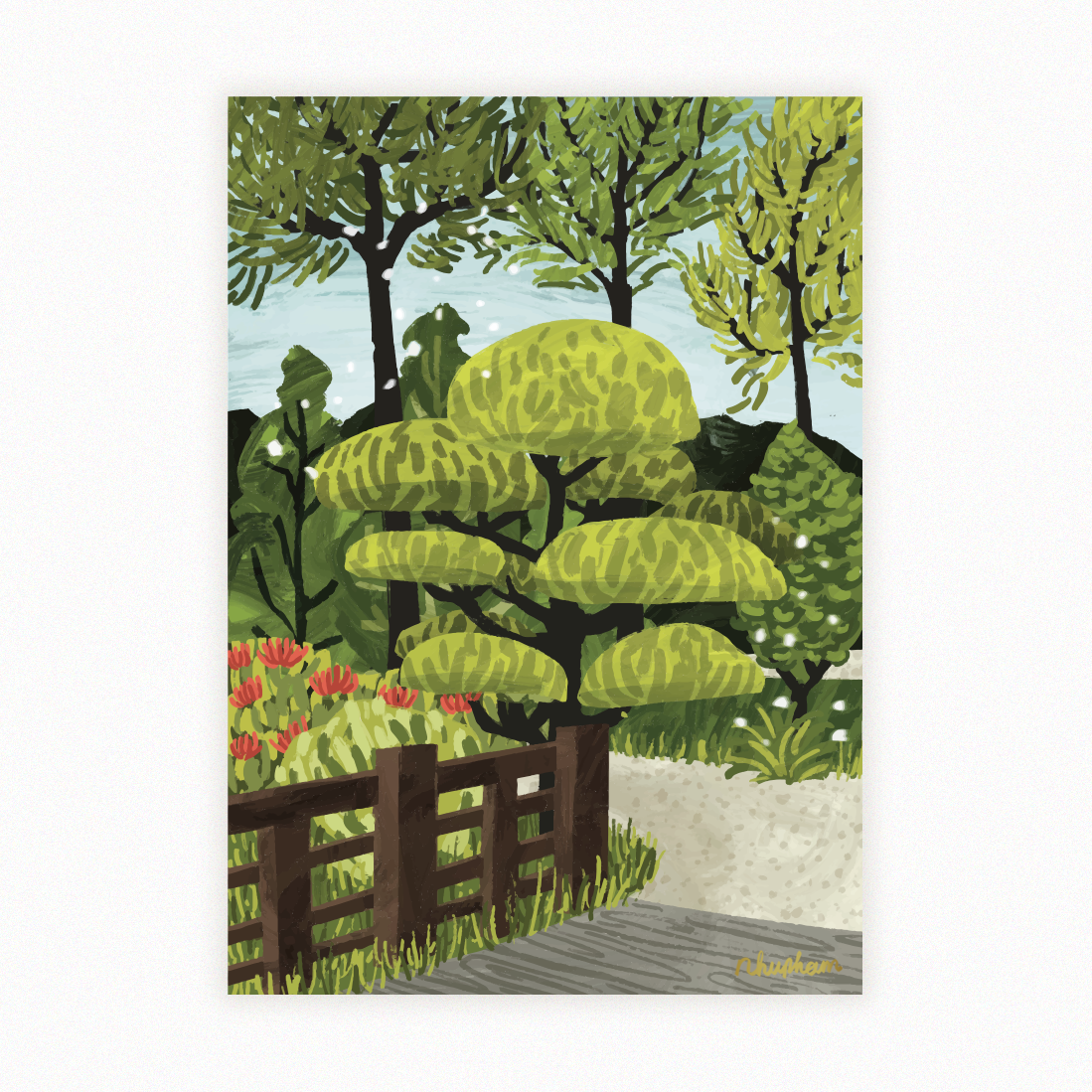Tranh Garden 3- khổ A4