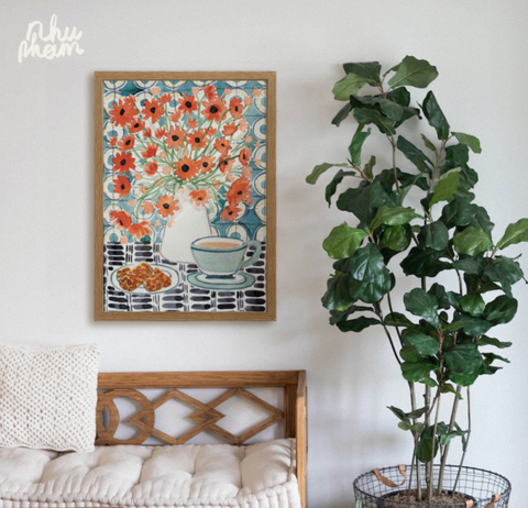  Tranh Daisies and Tea- khổ A3 