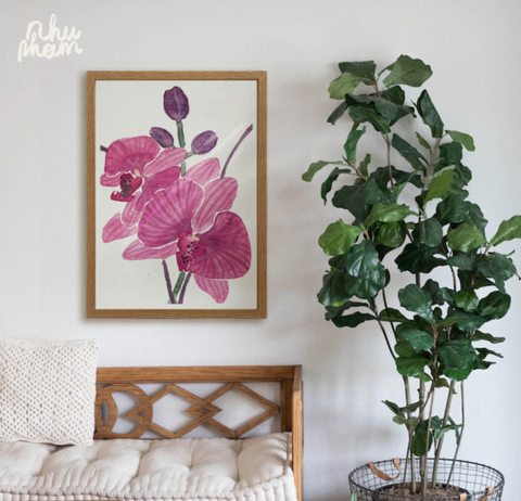  Tranh Orchid - khổ A4 