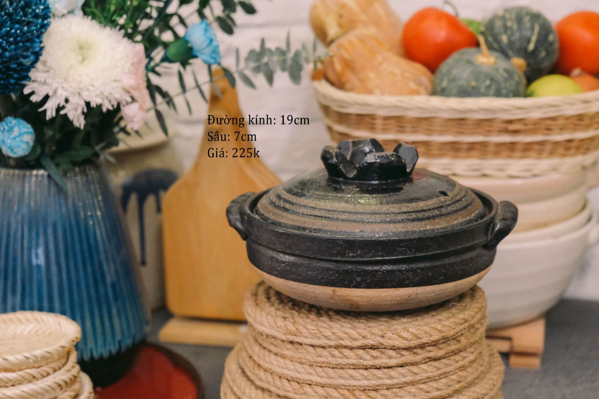 Nồi đất đen (cỡ vừa)