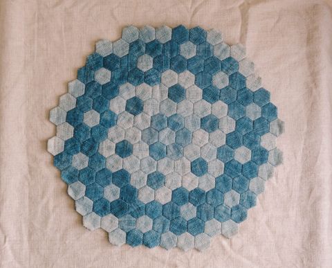  Flower-shape quilting placemat ( without edge) 