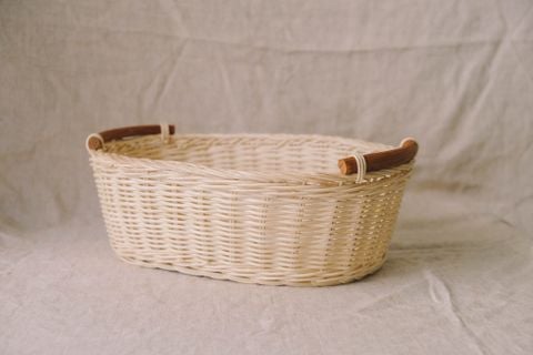  NT-Rổ mây Oval trắng 