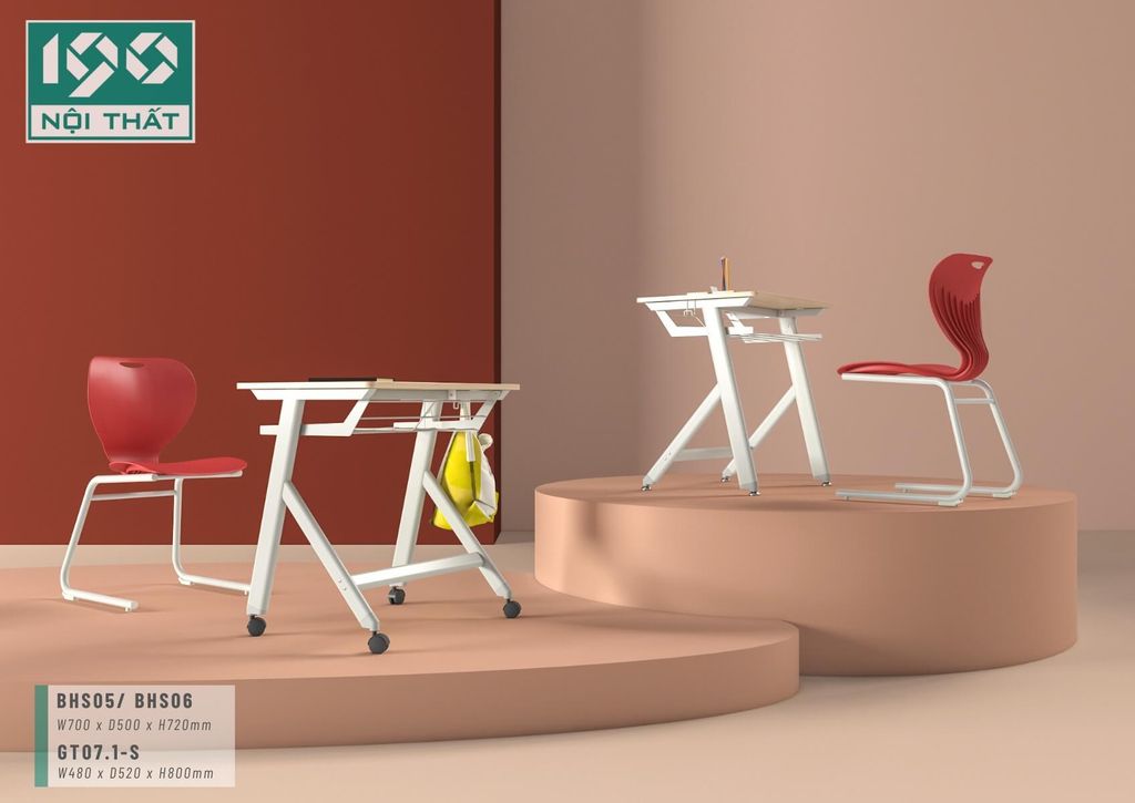 Ghế Xếp, Ghế Học Sinh GT07.1-S | Khung Sơn