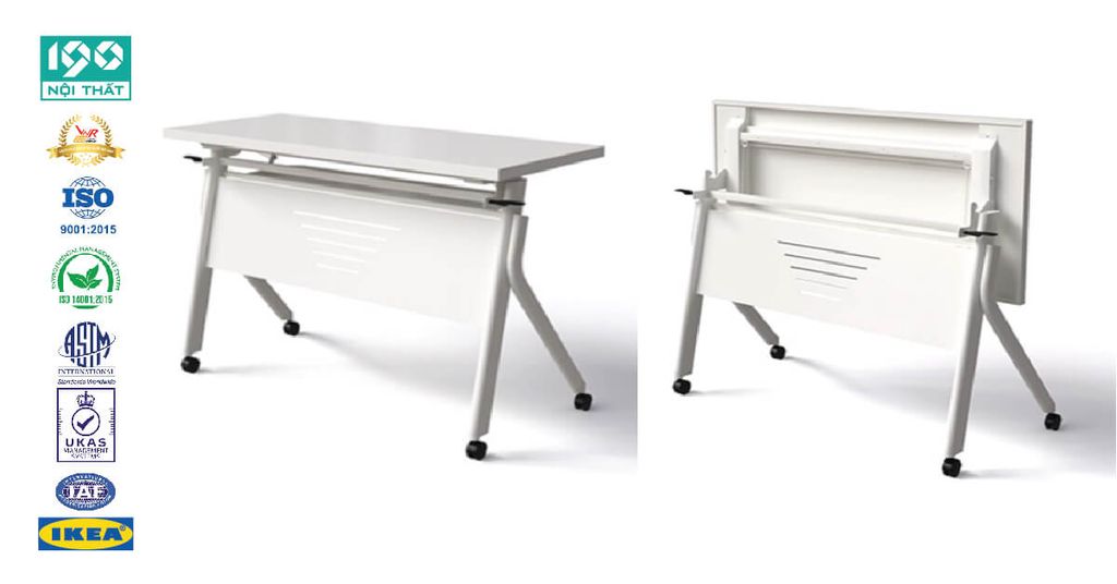 Bàn Gấp 1m2 Mặt Sắt BHL12B-MS