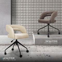 Ghế Xoay Văn Phòng GX242B Chân Thép