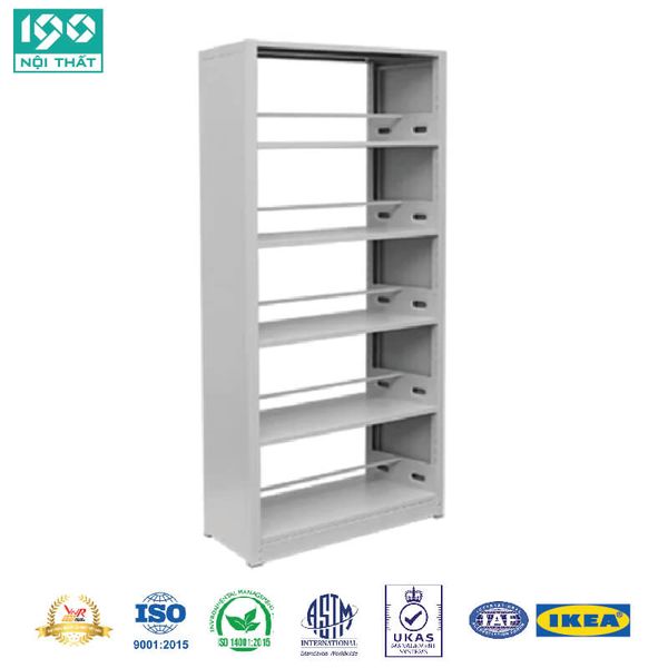 Kệ Sắt, Giá Sách Thư Viện có Ốp Sắt GS03