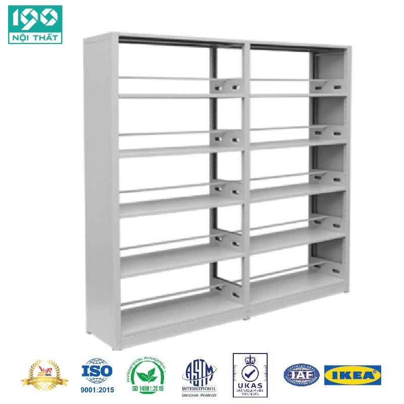 Kệ Sắt, Giá Sách Thư Viện có Ốp Sắt GS03