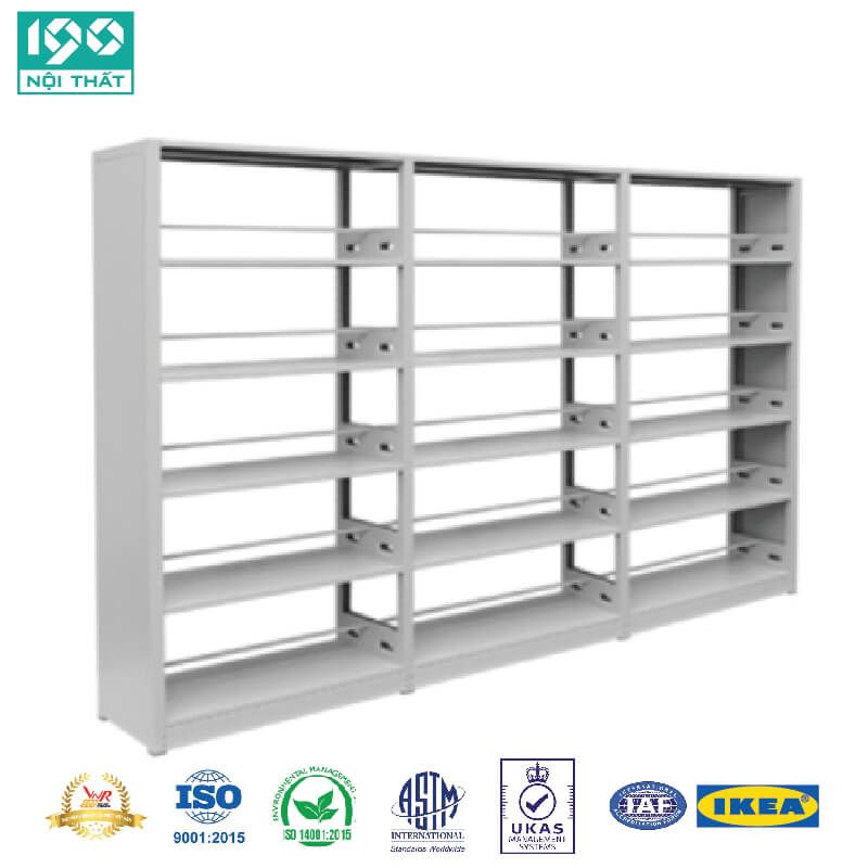 Kệ Sắt, Giá Sách Thư Viện có Ốp Sắt GS03