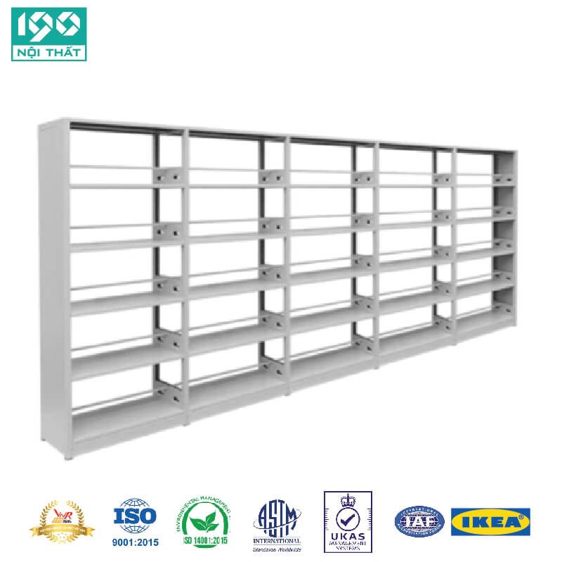 Kệ Sắt, Giá Sách Thư Viện có Ốp Sắt GS03