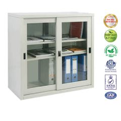Tủ Tài Liệu Thấp 2 Cánh Kính Lùa Rộng 1185 mm TL01A