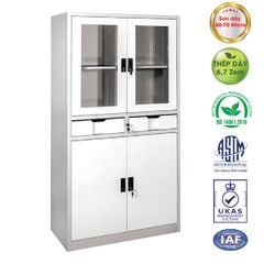 Tủ Sắt 3 Khoang 2 Ngăn Kéo Giữa TS03B