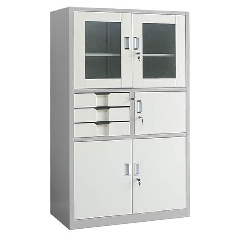Tủ Sắt 3 Khoang 3 Ngăn Kéo 1 Cánh Mở Giữa TS03C