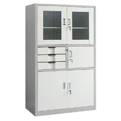 Tủ Sắt 3 Khoang 3 Ngăn Kéo 1 Cánh Mở Giữa TS03C