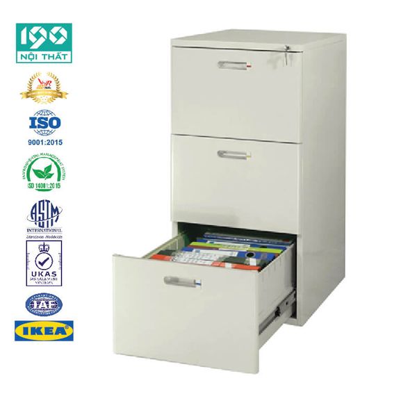 Tủ File, Tủ Phụ 3 Ngăn Kéo TK-3N Cao 991mm