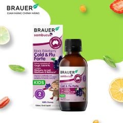  Thực phẩm bảo vệ sức khỏe BRAUER BLACK ELDERBERRY COLD & FLU FORTE 
