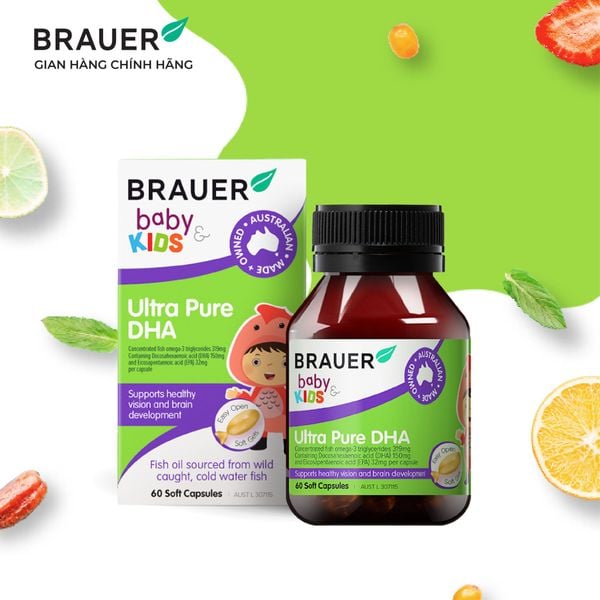 Vitamin BRAUER Ultra Pure DHA - Bổ sung DHA tinh khiết cho trẻ từ 7 th –  Brauer Việt Nam