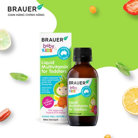  Thực phẩm bảo vệ sức khỏe: Brauer Baby & Kids Liquid Multivitamin for Toddlers 