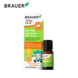  Thực phẩm bảo vệ sức khỏe Brauer Baby & Kids D3 + K2 High Potency MK-7 Drops 