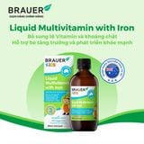 Thực phẩm bảo vệ sức khỏe  Brauer Kids Liquid Multivitamin with Iron 