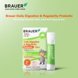  BRAUER Baby & Child DAILY DIGESTION & REGULARITY PROBIOTIC-Men vi sinh và chất sơ bổ sung hằng ngày(30 gói) 