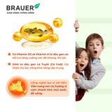  Thực phẩm bảo vệ sức khỏe BRAUER BABY & KIDS ULTRA  PURE COD LIVER OIL WITH DHA 
