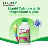  Thực phẩm bảo vệ sức khỏe Brauer Baby & Kids Liquid Calcium with Magnesium & Zinc 500mL(Date 10.2025) 