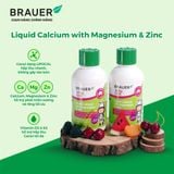  Thực phẩm bảo vệ sức khỏe Brauer Baby & Kids Liquid Calcium with Magnesium & Zinc 500mL(Date 10.2025) 