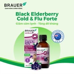  Thực phẩm bảo vệ sức khỏe BRAUER BLACK ELDERBERRY COLD & FLU FORTE 