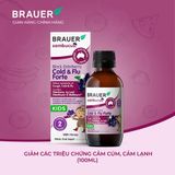  BRAUER BLACK ELDERBERRY COLD & FLU FORTE–Giảm các triệu chứng cảm cúm, cảm lạnh(100ML) 