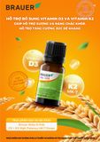  Thực phẩm bảo vệ sức khỏe Brauer Baby & Kids D3 + K2 High Potency MK-7 Drops 