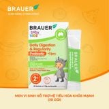  BRAUER Baby & Child DAILY DIGESTION & REGULARITY PROBIOTIC-Men vi sinh và chất sơ bổ sung hằng ngày(30 gói) 