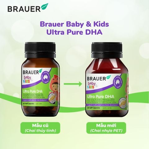  Thực phẩm bảo vệ sức khỏe BRAUER BABY & KIDS ULTRA PURE DHA 