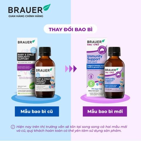  Thực phẩm bảo vệ sức khỏe BRAUER BABY & CHILD IMMUNITY SUPPORT 100ML 