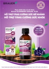  Thực phẩm bảo vệ sức khỏe BRAUER BLACK ELDERBERRY IMMUNE PLUS 