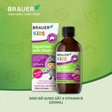  Siro BRAUER Liquid Iron with Vitamin B - Bổ sung Sắt & vitamin B cho trẻ từ 1 tuổi (200ml) 