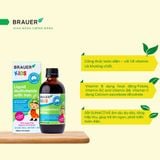  Siro BRAUER Kids Liquid Multivitamin With Iron - Vitamin bổ sung Sắt & Phát triển Toàn diện cho trẻ từ 3 tuổi (200ml) 
