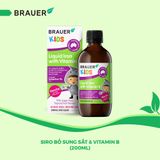  Siro BRAUER Liquid Iron with Vitamin B - Bổ sung Sắt & vitamin B cho trẻ từ 1 tuổi (200ml) 