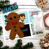  KIM NHỰA Bộ Thủ Công Trẻ Tự Làm Bông 5+ Gingerbread man Christmas ornament Noel Craftoi Felt Sewing toy prepunched holes 