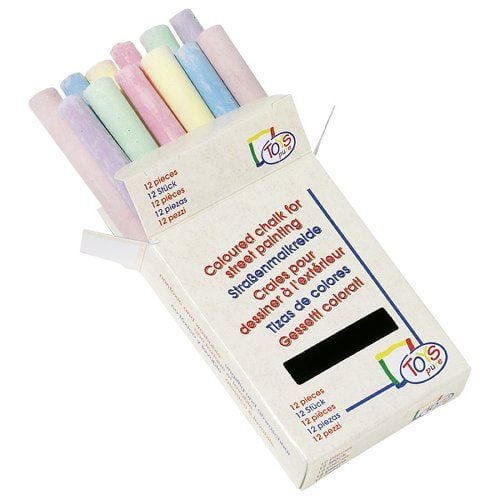  Phấn màu đá phiến - L= 8 cm, Ø= 0.8, 12 màu các loại 