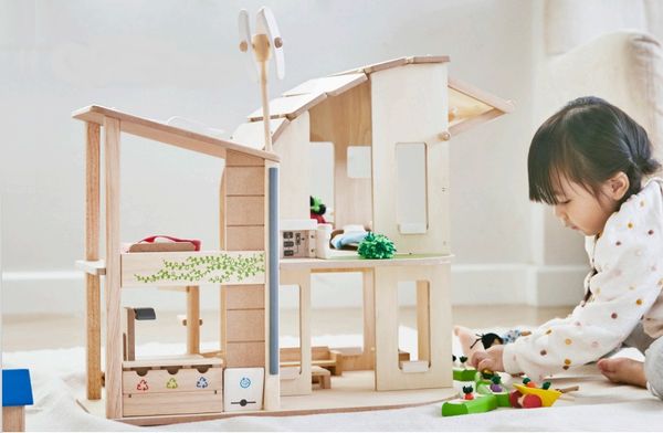  Nhà búp bê bằng gỗ với đồ nội thất 