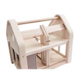  Nhà búp bê bằng gỗ cao su với đồ nội thất 