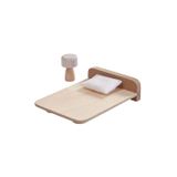 Nhà búp bê bằng gỗ cao su với đồ nội thất 