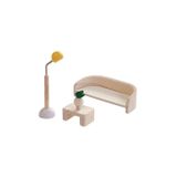  Nhà búp bê bằng gỗ cao su với đồ nội thất 