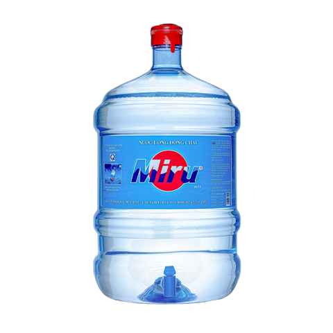 Nước uống đóng chai Miru bình 5 Gallons (Có vòi)