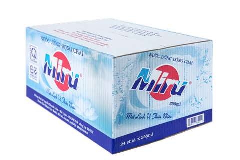 Nước uống đóng chai MIRU 355ml (24 chai)